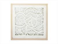 56X56CM ASHA PAPER ART WITH MIRROR - GLASS FRAMED