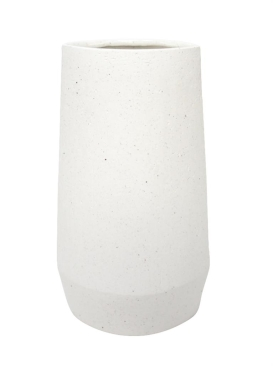 30.5CMH PAVO TEXTURED CERAMIC VASE - WHITE