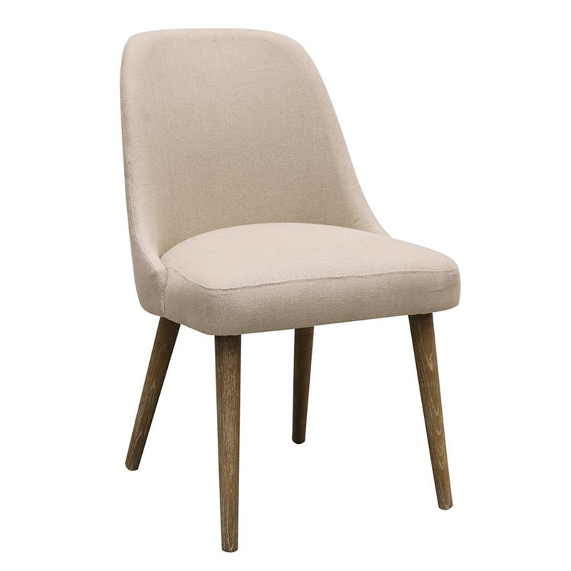 Linen Chair with Light Legs